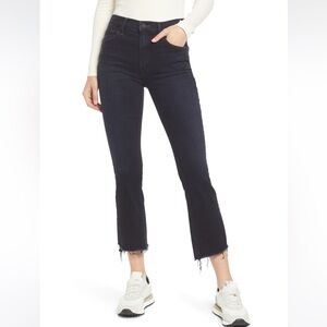 MOTHER The Insider Crop Fray Step Hem Jeans - Night in Paris - Size 24